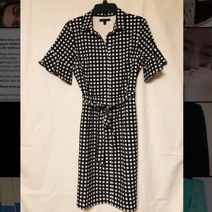 Banana Republic black and white Shirt Dress